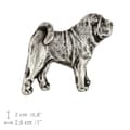 Miniatyrbillede 4 af 6: Shar Pei - forsølvet hundebroche, elegant nål, jakke revers dekoration af Art-Dog