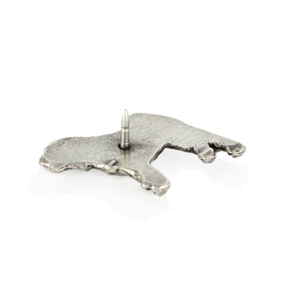 Shar Pei - forsølvet hundebroche, elegant nål, jakke revers dekoration af Art-Dog