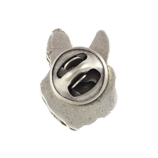 French Bulldog II - forsølvet hundebroche, elegant nål, jakke revers dekoration af Art-Dog