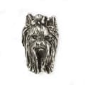 Miniatyrbillede 3 af 6: Yorkshire Terrier, York, York, Yorkie I - forsølvet hundebroche, elegant nål, jakke revers dekoration af Art-Dog