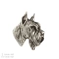 Miniatyrbillede 4 af 6: Schnauzer, Schnauzer II - forsølvet hundebroche, elegant nål, jakke revers dekoration af Art-Dog