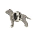 Miniatyrbillede 5 af 6: Staffordshire Bull Terrier, Staffik, Staffi II - forsølvet hundebroche, elegant nål, jakke revers dekoration af Art-Dog