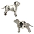 Miniatyrbillede 1 af 6: Staffordshire Bull Terrier, Staffik, Staffi II - forsølvet hundebroche, elegant nål, jakke revers dekoration af Art-Dog