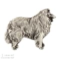 Pikkukuva 4 / 6: Pitkäkarvainen skottipaimenkoira, karkea collie - hopeoitu koiran rintakoru, tyylikäs pinssi, Art-Dogin takin käänne