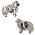 Pikkukuva 1 / 6: Pitkäkarvainen skottipaimenkoira, karkea collie - hopeoitu koiran rintakoru, tyylikäs pinssi, Art-Dogin takin käänne