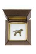Miniatyrbillede 2 af 7: Dalmatian, Dalmatian Pointer I - broche med en hund i gaveæske, elegant nål, reversnål fra Art-Dog