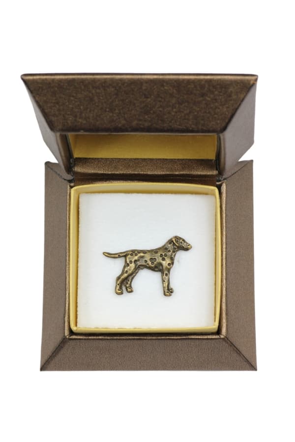 Dalmatian, Dalmatian Pointer I - broche med en hund i gaveæske, elegant nål, reversnål fra Art-Dog