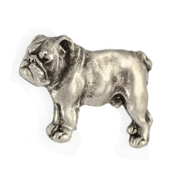 Englantibulldoggi, Bulldog I - rintakoru koiran kanssa lahjarasiassa, tyylikäs neula, rintaneula Art-Dog
