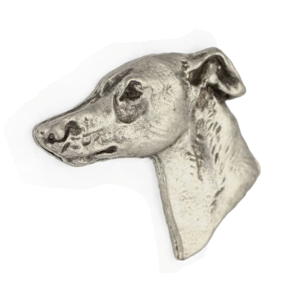 Whippet, engelsk Greyhound - broche med en hund i gaveæske, elegant nål, reversnål fra Art-Dog