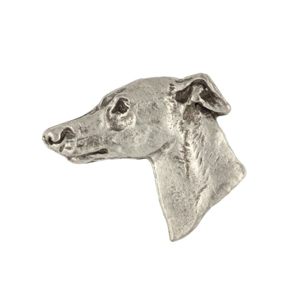 Whippet, engelsk Greyhound - broche med en hund i gaveæske, elegant nål, reversnål fra Art-Dog