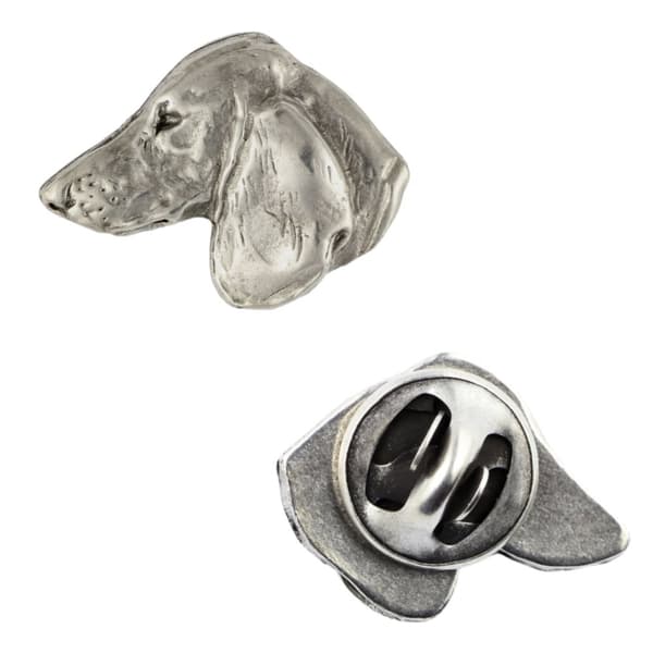 Gravhund I - broche med hund i gaveæske, elegant nål, reversnål fra Art-Dog