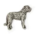 Miniatyrbillede 4 af 7: Irsk ulvehund, irsk ulvehund I - broche med en hund i gaveæske, elegant nål, reversnål fra Art-Dog