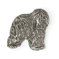 Miniatyrbillede 3 af 7: Polsk Lowland Sheepdog, PON - hundebroche i gaveæske, elegant nål, reversnål fra Art-Dog