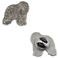 Miniatyrbillede 1 af 7: Polsk Lowland Sheepdog, PON - hundebroche i gaveæske, elegant nål, reversnål fra Art-Dog