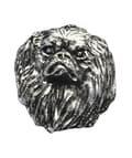 Pikkukuva 3 / 4: Pekingese - rintakoru, jossa koira lahjarasiassa, tyylikäs pinssi, Art-Dogin rintaneula