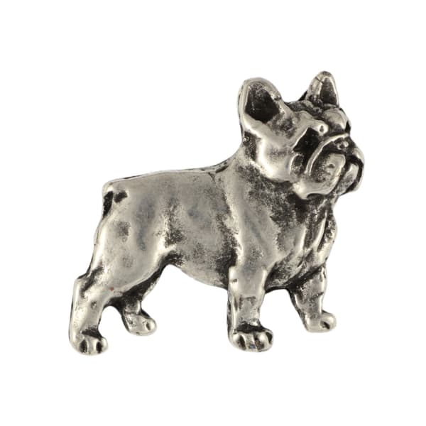 Ranskanbulldoggi I - rintakoru koiran kanssa lahjarasiassa, tyylikäs pinssi, rintaneula Art-Dog