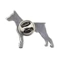 Miniatyrbillede 6 af 7: Doberman, Dobermann - en broche med en hund i en gaveæske, en elegant nål, en reversnål fra Art-Dog