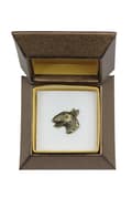 Miniatyrbillede 2 af 7: Bull terrier, Bull Terrier III - broche med en hund i gaveæske, elegant nål, reversnål fra Art-Dog