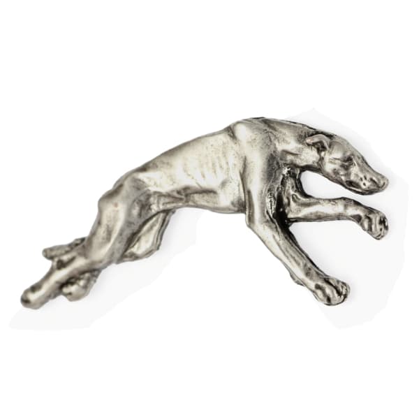 Greyhound, engelsk Greyhound - broche med en hund i gaveæske, elegant nål, reversnål fra Art-Dog