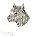 Pikkukuva 5 / 7: Amerikkalainen staffordshiren terrieri, Amstaff, Amstaf I - rintakoru koiralla lahjarasiassa, tyylikäs pinssi, rintaneula Art-Dog
