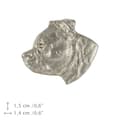 Miniatyrbillede 5 af 7: Staffordshire Bull Terrier, Staffik, Staffi - broche med en hund i gaveæske, elegant nål, reversnål fra Art-Dog