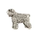 Miniatyrbillede 3 af 7: Bouvier des Flandres - en broche med en hund i en gaveæske, en elegant nål, en reversnål fra Art-Dog