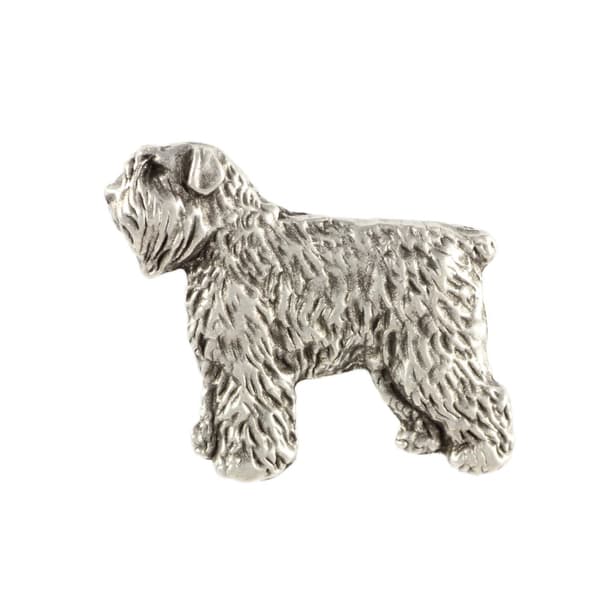 Bouvier des Flandres - en broche med en hund i en gaveæske, en elegant nål, en reversnål fra Art-Dog