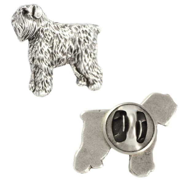Bouvier des Flandres - en broche med en hund i en gaveæske, en elegant nål, en reversnål fra Art-Dog