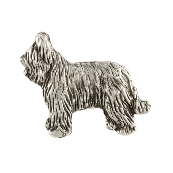 Ranskanpaimenkoira Briard, Berger de Brie II - rintakoru koiralla lahjarasiassa, tyylikäs neula, rintaneula Art-Dog