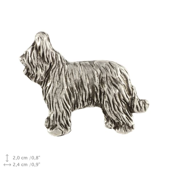 Ranskanpaimenkoira Briard, Berger de Brie II - rintakoru koiralla lahjarasiassa, tyylikäs neula, rintaneula Art-Dog