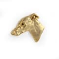 Miniatyrbillede 4 af 7: Whippet, engelsk Greyhound - broche med en hund i en dekorativ æske, elegant forgyldt nål, jakkenål fra Art-Dog