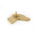 Miniatyrbillede 7 af 7: Whippet, engelsk Greyhound - broche med en hund i en dekorativ æske, elegant forgyldt nål, jakkenål fra Art-Dog