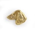 Miniatyrbillede 3 af 7: Gravhund I - hundebroche i en dekorativ æske, elegant guldbelagt nål, Art-Dog jakkestift