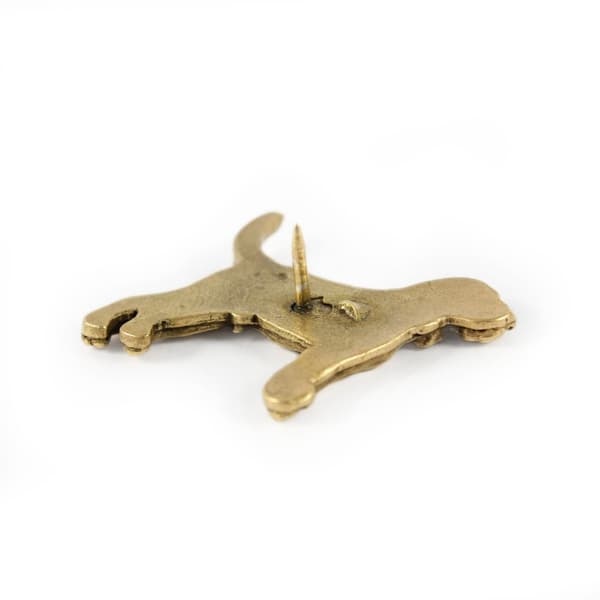 Beagle - broche med en hund i en dekorativ æske, elegant guldbelagt nål, jakkenål fra Art-Dog