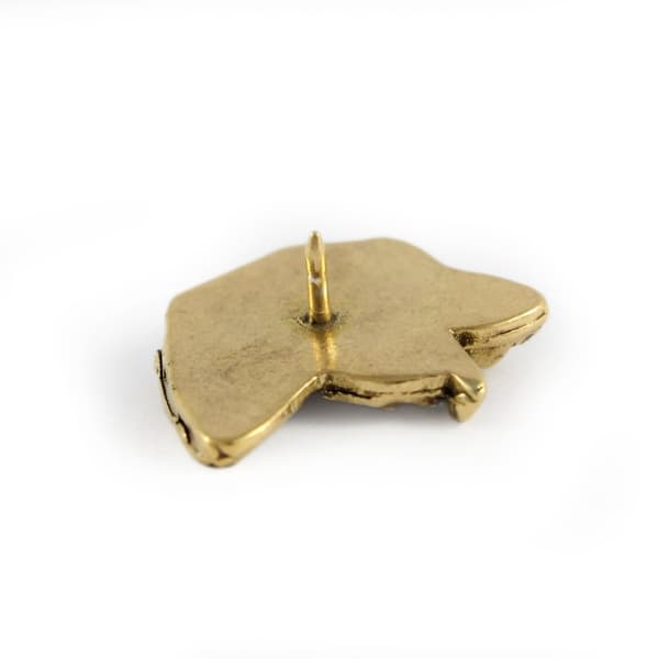 Irsk ulvehund, irsk ulvehund II - broche med en hund i en dekorativ æske, elegant forgyldt nål, jakkenål fra Art-Dog