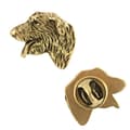 Miniatyrbillede 1 af 7: Irsk ulvehund, irsk ulvehund II - broche med en hund i en dekorativ æske, elegant forgyldt nål, jakkenål fra Art-Dog