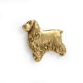 Miniatyrbillede 4 af 7: Engelsk Cocker Spaniel - broche med en hund i en dekorativ æske, elegant forgyldt nål, jakkenål fra Art-Dog