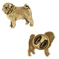 Miniatyrbillede 1 af 7: Pug, Pug, Carlin - en hundebroche i en dekorativ æske, en elegant guldbelagt nål, en jakkenål fra Art-Dog