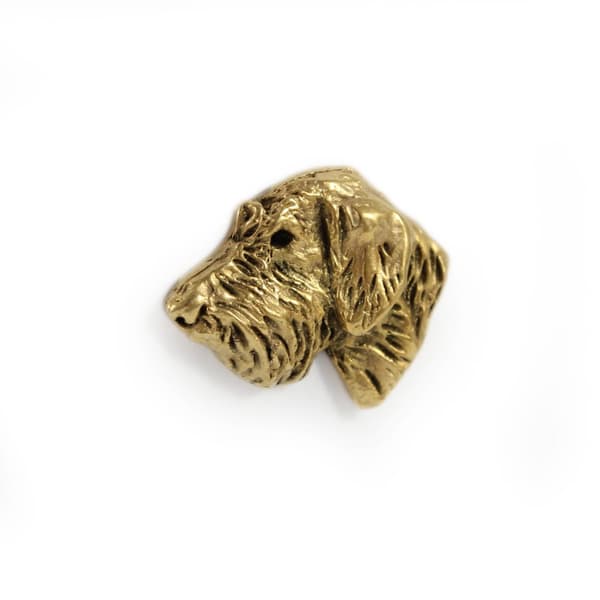 Gravhund II - hundebroche i en dekorativ æske, elegant guldbelagt nål, Art-Dog jakkestift