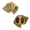 Miniatyrbillede 1 af 7: Gravhund II - hundebroche i en dekorativ æske, elegant guldbelagt nål, Art-Dog jakkestift