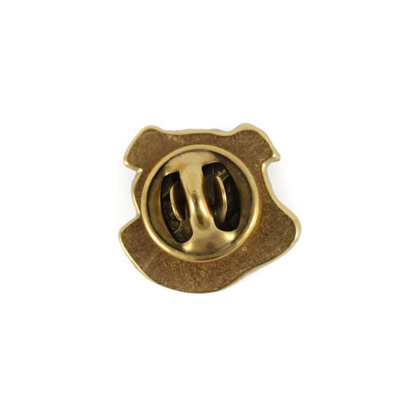 Engelsk bulldog, Bulldog II - broche med en hund i en dekorativ æske, elegant forgyldt nål, jakkenål fra Art-Dog