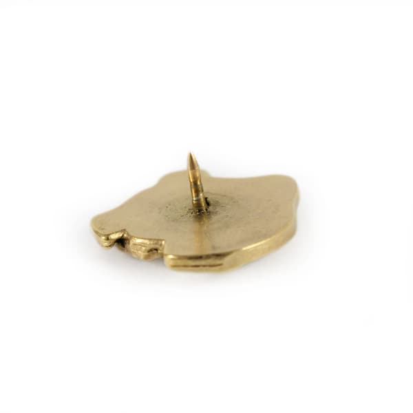 Engelsk bulldog, Bulldog II - broche med en hund i en dekorativ æske, elegant forgyldt nål, jakkenål fra Art-Dog