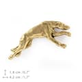 Miniatyrbillede 5 af 7: Greyhound, engelsk Greyhound - broche med en hund i en dekorativ æske, elegant forgyldt nål, jakkenål fra Art-Dog