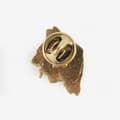 Miniatyrbillede 6 af 7: French Shepherd Briard, Berger de Brie - hundebroche i en dekorativ æske, elegant guldbelagt nål, Art-Dog jakkestift