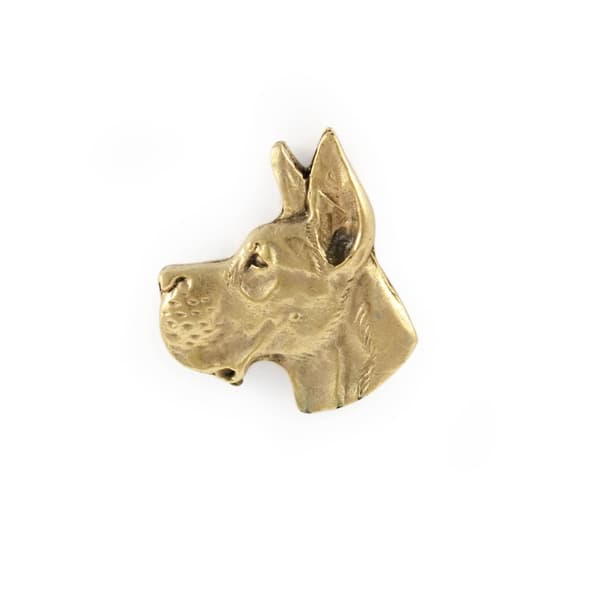 Great Dane I - broche med en hund i en dekorativ æske, elegant forgyldt nål, jakkenål fra Art-Dog