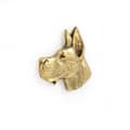 Miniatyrbillede 4 af 7: Great Dane I - broche med en hund i en dekorativ æske, elegant forgyldt nål, jakkenål fra Art-Dog