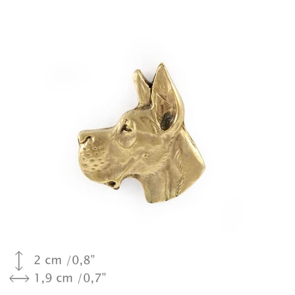 Great Dane I - broche med en hund i en dekorativ æske, elegant forgyldt nål, jakkenål fra Art-Dog