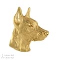 Miniatyrbillede 7 af 7: Doberman, Dobermann I - broche med en hund i en dekorativ æske, elegant forgyldt nål, jakkenål fra Art-Dog