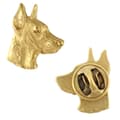 Miniatyrbillede 1 af 7: Doberman, Dobermann I - broche med en hund i en dekorativ æske, elegant forgyldt nål, jakkenål fra Art-Dog