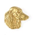 Miniatyrbillede 3 af 7: Gravhund V - broche med en hund i en dekorativ æske, elegant forgyldt nål, jakkenål fra Art-Dog